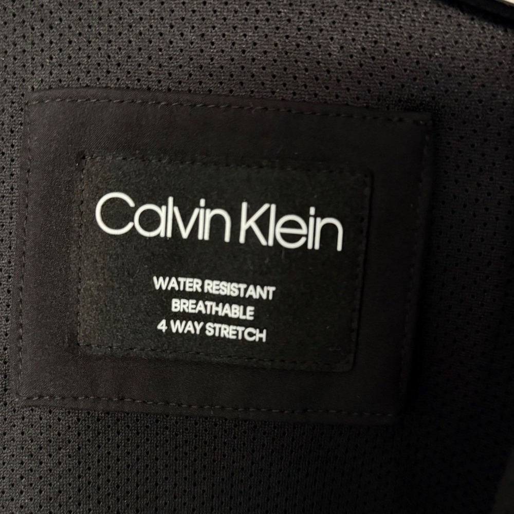 Calvin Klein Water Resistant Softshell Jacket Mens M Black Full Zip Lined - Picture 7 of 15